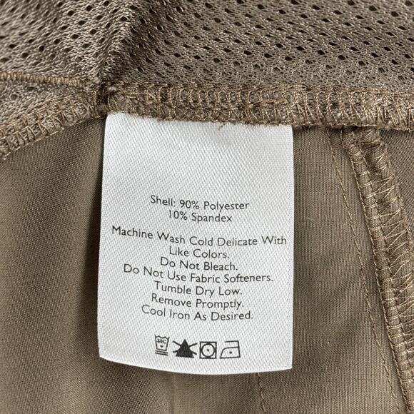 Eddie Bauer Cargo Hiking Pant Size 14 Brown Adventurer Stretch Roll Tab Leg - Picture 13 of 13